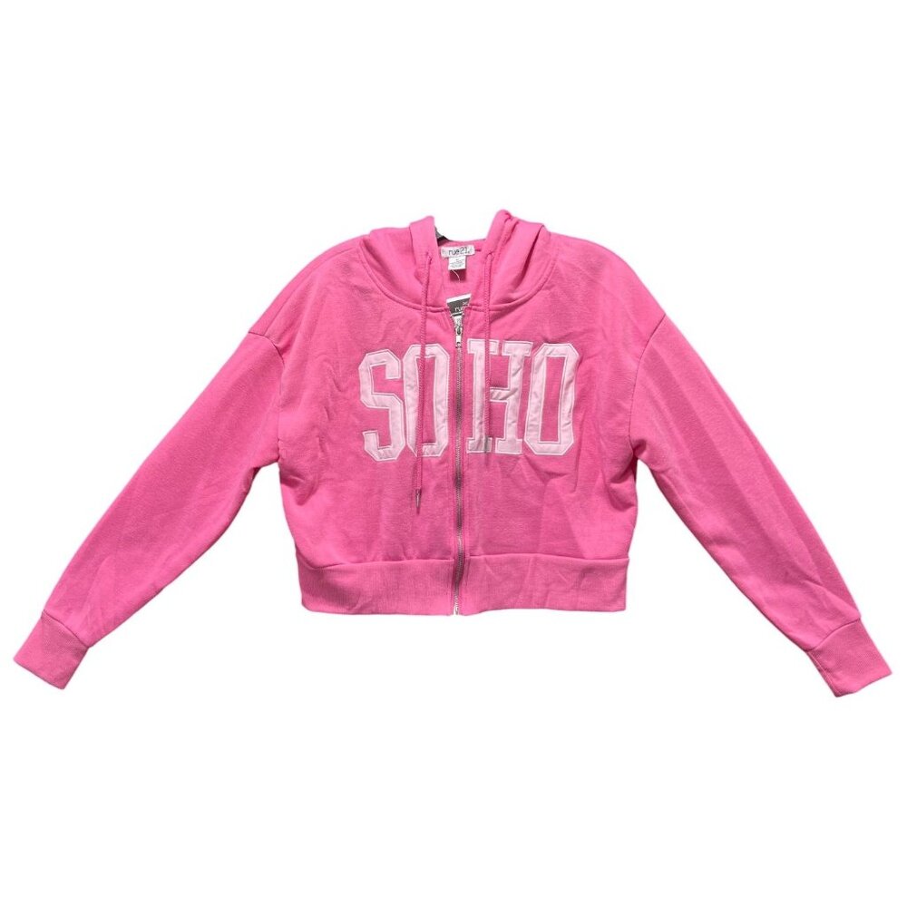 Rue 21 - Women's Long Sleeve Hooded Sweatshirt - Pink - Medium